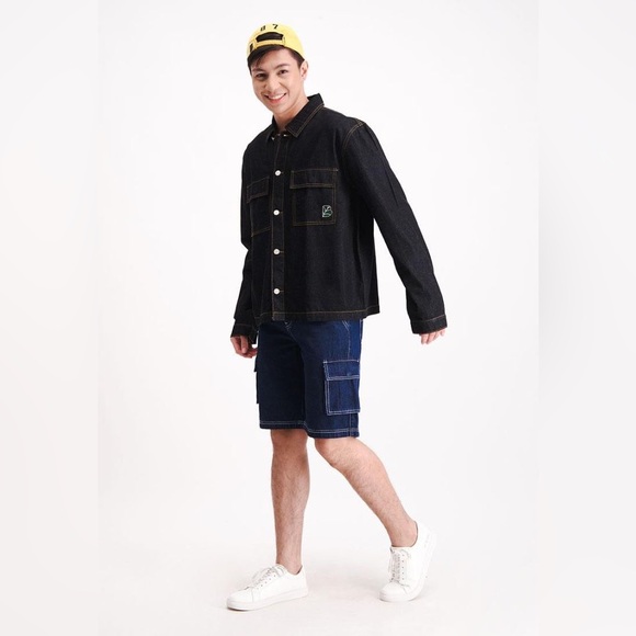 Men’s Bench Black Denim Overshirt Size Small - Picture 2 of 7